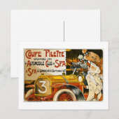 Coupe Pilette  Spaans Poster Automobiel Briefkaart (Voorkant / Achterkant)