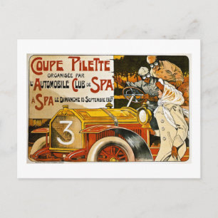 Coupe Pilette  Spaans Poster Automobiel Briefkaart