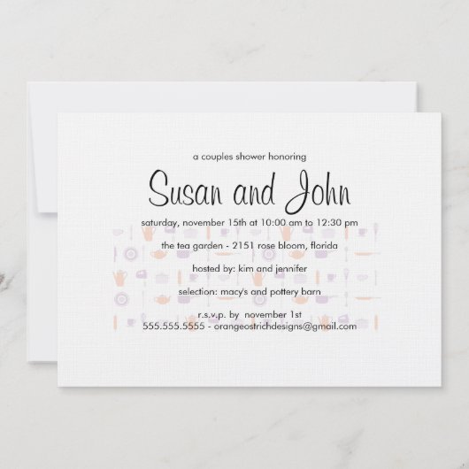 Coupeschower - Uitnodiging - Keuken (Achterkant)