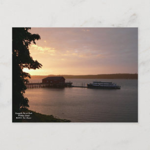 Coupeville Pier op het Briefkaart Dusk