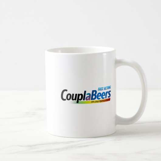 Couplabeers Couple Of Beers Funny Meme Fast Acting Koffiemok (Rechts)