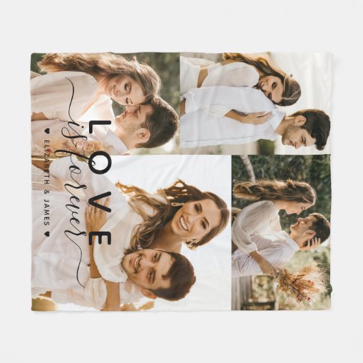 Couple 4 Foto collage Fleece Deken (Voorkant (Horizontaal))