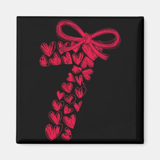 Couple 7 67 - Cute Six Seven Hearts Matching 67 Va Magneet (Voorkant)