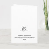 Couple at ocean for sunset -Valentine, anniversary Kaart (Achterkant)