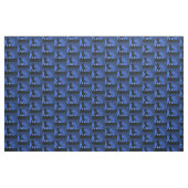 Couple Blue Silhouette Stof (Yard (91,4 cm))