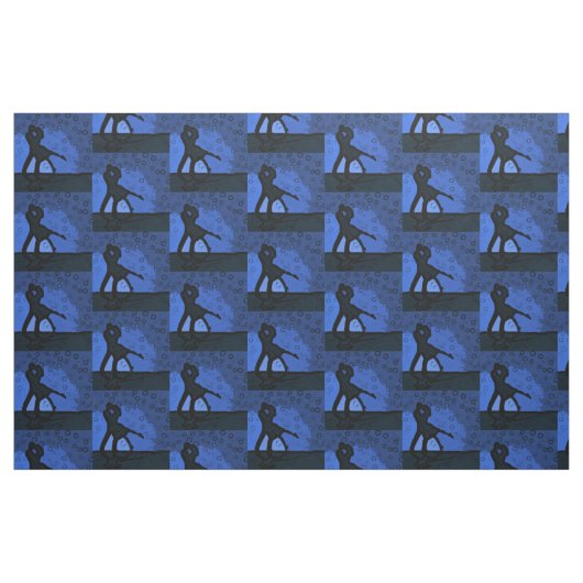 Couple Blue Silhouette Stof (Fat Quarter)