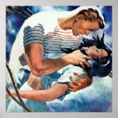  Couple Comic Retro Pop Art Love Poster (Voorkant)