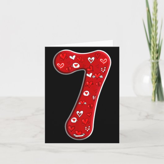 Couple Costume Duo 67 Meme Six Seven Number 7 Vale Kaart (Voorkant)