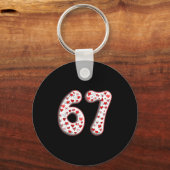 Couple Costume Duo 67 Meme Six Seven Valentines Da Sleutelhanger (Voorkant)