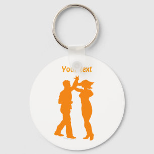 Couple Dance Spin Dancing Silhouette Sleutelhanger