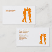 Couple Dance Spin Dancing Silhouette Visitekaartje (Voorkant / Achterkant)