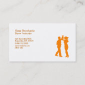 Couple Dance Spin Dancing Silhouette Visitekaartje (Achterkant)