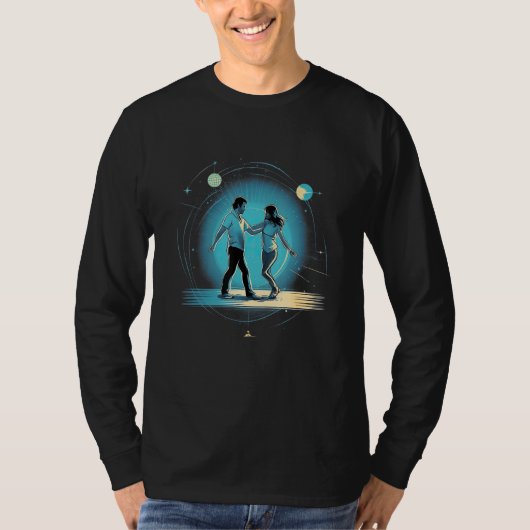 Couple dances through the night t-shirt (Voorkant)