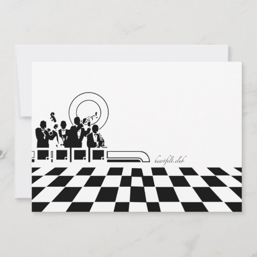 Couple Dancing Uitnodiging (Achterkant)