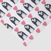 Couple Emperor Penguin Heart Tissuepapier (Detail)