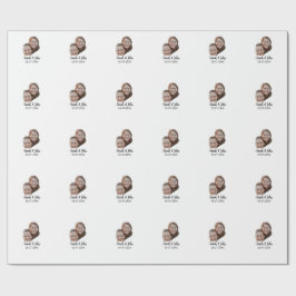 Couple face photo add name date simple wedding cadeaupapier