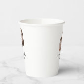 Couple face photo add name date simple wedding papieren bekers (Links)