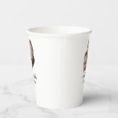 Couple face photo add name date simple wedding papieren bekers (Rechts)