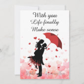 Couple first anniversary Personalized romantic  Feestdagenkaart (Voorkant)