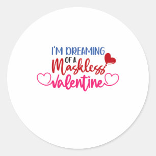 Couple Gift Dreaming Maskless Valelntine Ronde Sticker