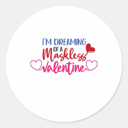 Couple Gift Dreaming Maskless Valelntine Ronde Sticker (Voorkant)