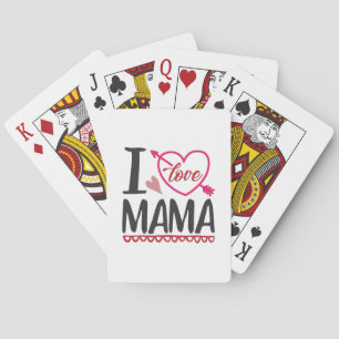 Couple Gift I Love Mama Pokerkaarten
