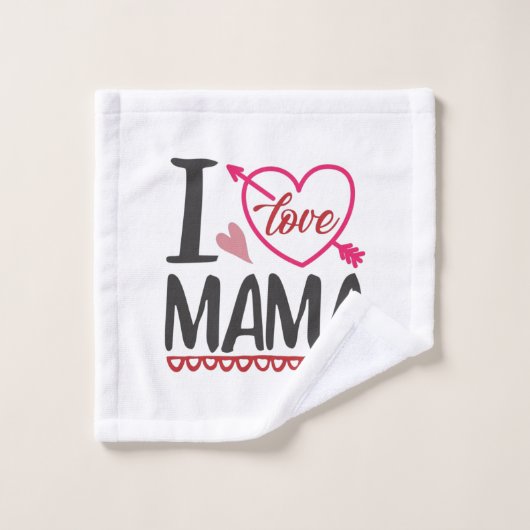 Couple Gift I Love Mama Washandje (Wasdoekje)