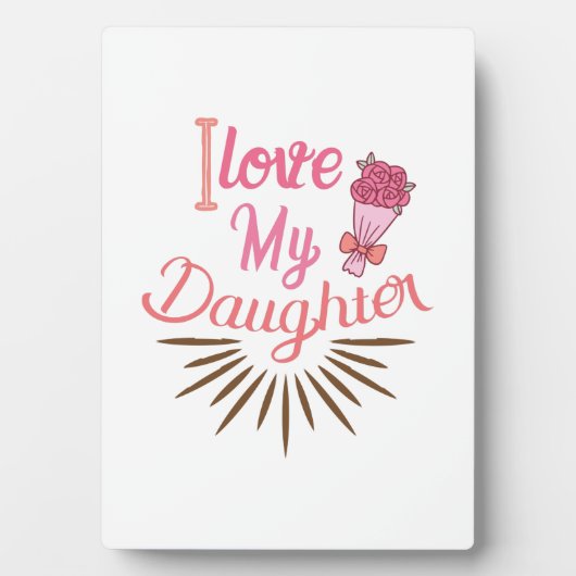 Couple Gift I Love My Daughter Fotoplaat (voorkant)
