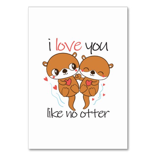 Couple Gift I Love You Like No Otter Kaart (Voorkant)