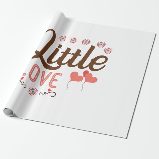 Couple Gift Little Love Cadeaupapier (Uitgerold)