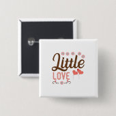 Couple Gift Little Love Vierkante Button 5,1 Cm (Voorkant /achterkant)
