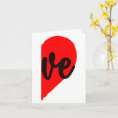 Couple Half Heart Love Valentines Day Women Men A Kaart (Gele Bloem)