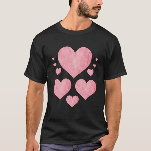 Couple Hearts Love Valentines Day  5 T-shirt (Voorkant)