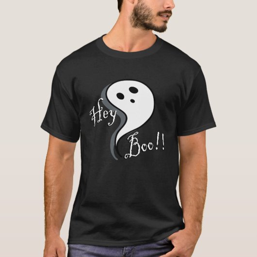 Couple  Hey Boo Ghost Halloween T-shirt (Voorkant)