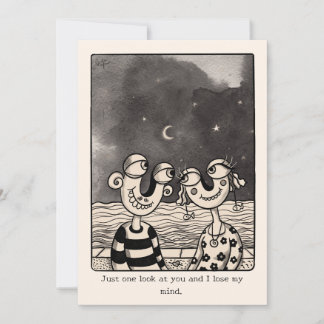 Couple In love hand drawn Valentine's Card Feestdagenkaart