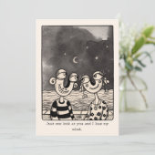 Couple In love hand drawn Valentine's Card Feestdagenkaart (Staand voorkant)