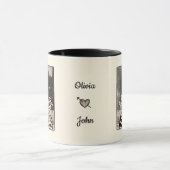 Couple In love Ink Painting Customizable Mug Mok (Midden)