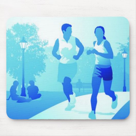 Couple Jogging mousepad Muismat (Voorkant)