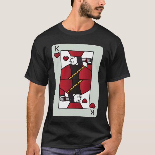 Couple King of Heart Card Valentines  Pair T-shirt (Voorkant)