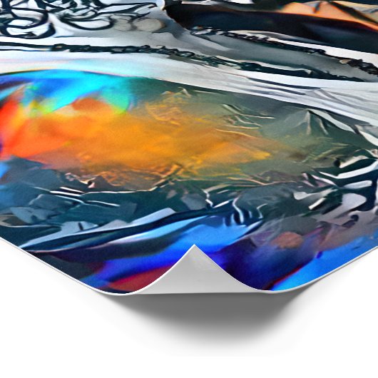 Couple Kissing | Kleurrijk Abstract Poster (Hoek)