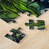Couple Kissing | Kleurrijke Abstracte Jigzaag Puzz Legpuzzel (Zijkant)