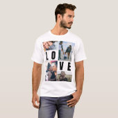 Couple Love | 4 Photo Collage Template T-shirt (Voorkant volledig)