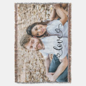 Couple Love Modern Anniversary Photo Woven Deken (Voorkant Verticaal)