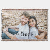 Couple Love Modern Anniversary Photo Woven Deken (Voorkant)
