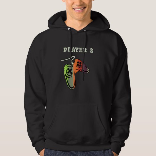 Couple Matching Gamer Gaming Player 1 Player 2 Hoodie (Voorkant)