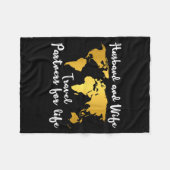 Couple Matching Husband And Wife Travel Partners F Fleece Deken (Voorkant (Horizontaal))