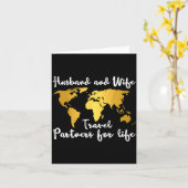 Couple Matching Husband And Wife Travel Partners F Kaart (Gele Bloem)