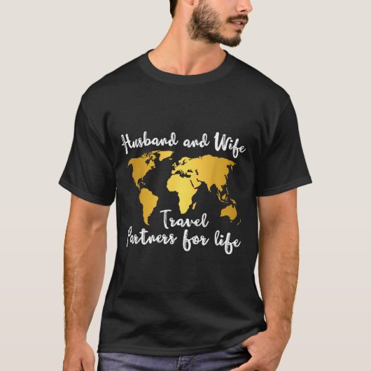 Couple Matching Husband And Wife Travel Partners F T-shirt (Voorkant)