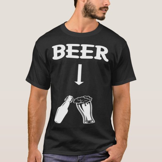 Couple Matching Pregnancy Announcement Beer New Da T-shirt (Voorkant)