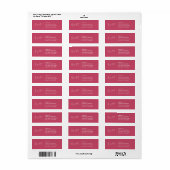 Couple Monogram Heart Return Address Etiket (Full Sheet)